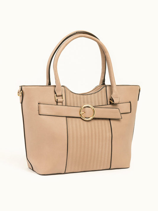 Buckled Strap Tote Bag