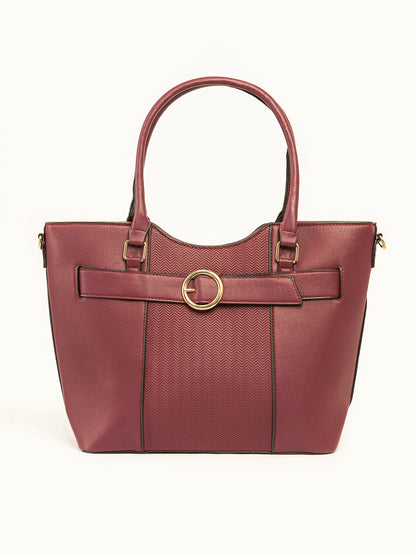 Buckled Strap Tote Bag