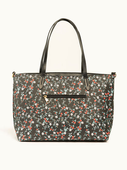 Floral Print Tote Bag