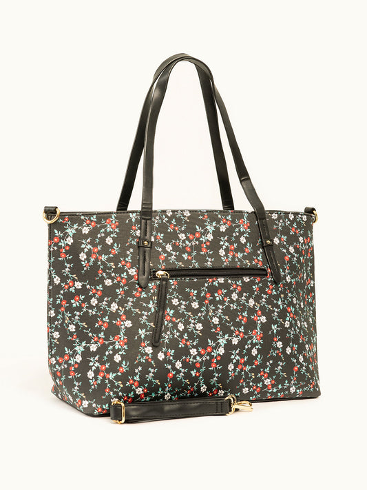 Floral Print Tote Bag