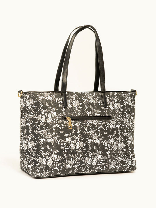 Floral Print Tote Bag