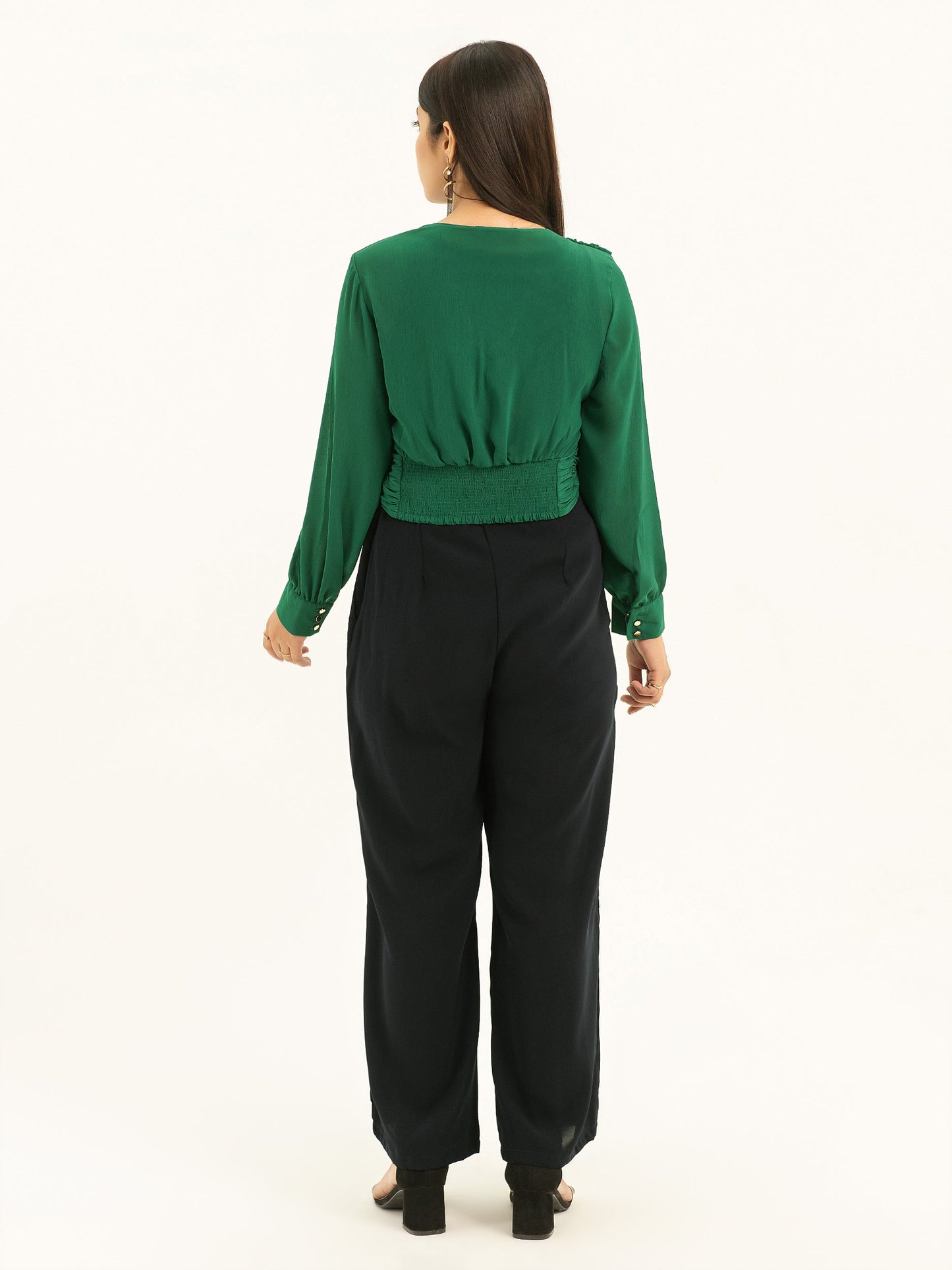 Limelight - Wrap Chiffon Crop Top