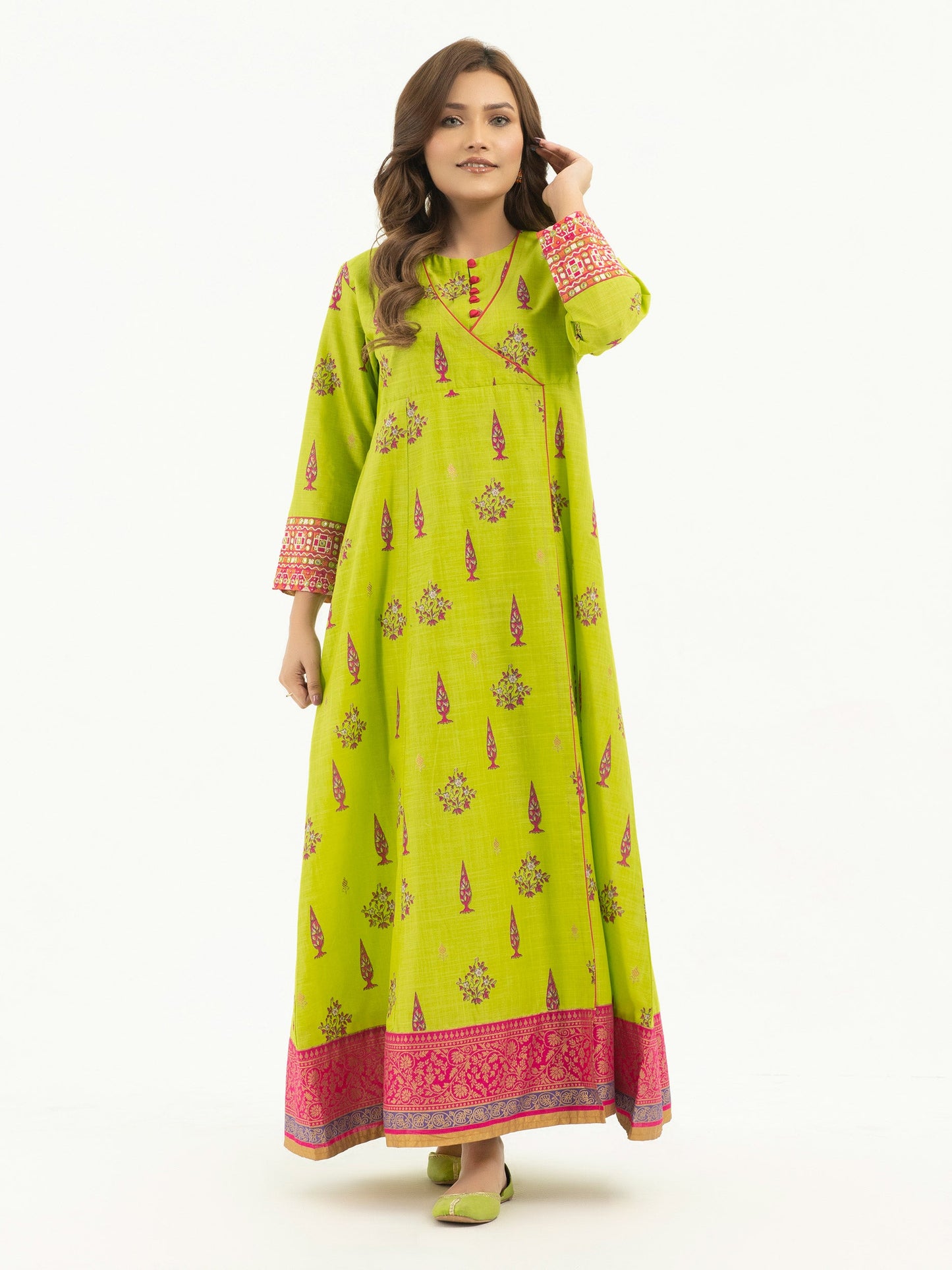 Lawn Angrakha-Embroidered (Pret)