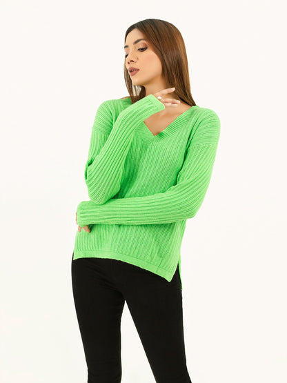 Limelight - Ribbed Knit Sweater