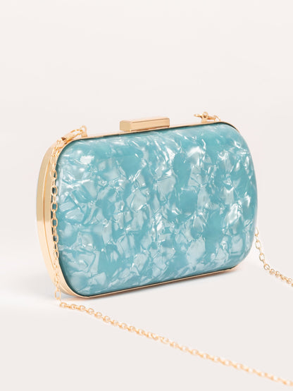 Glossy Marble Clutch