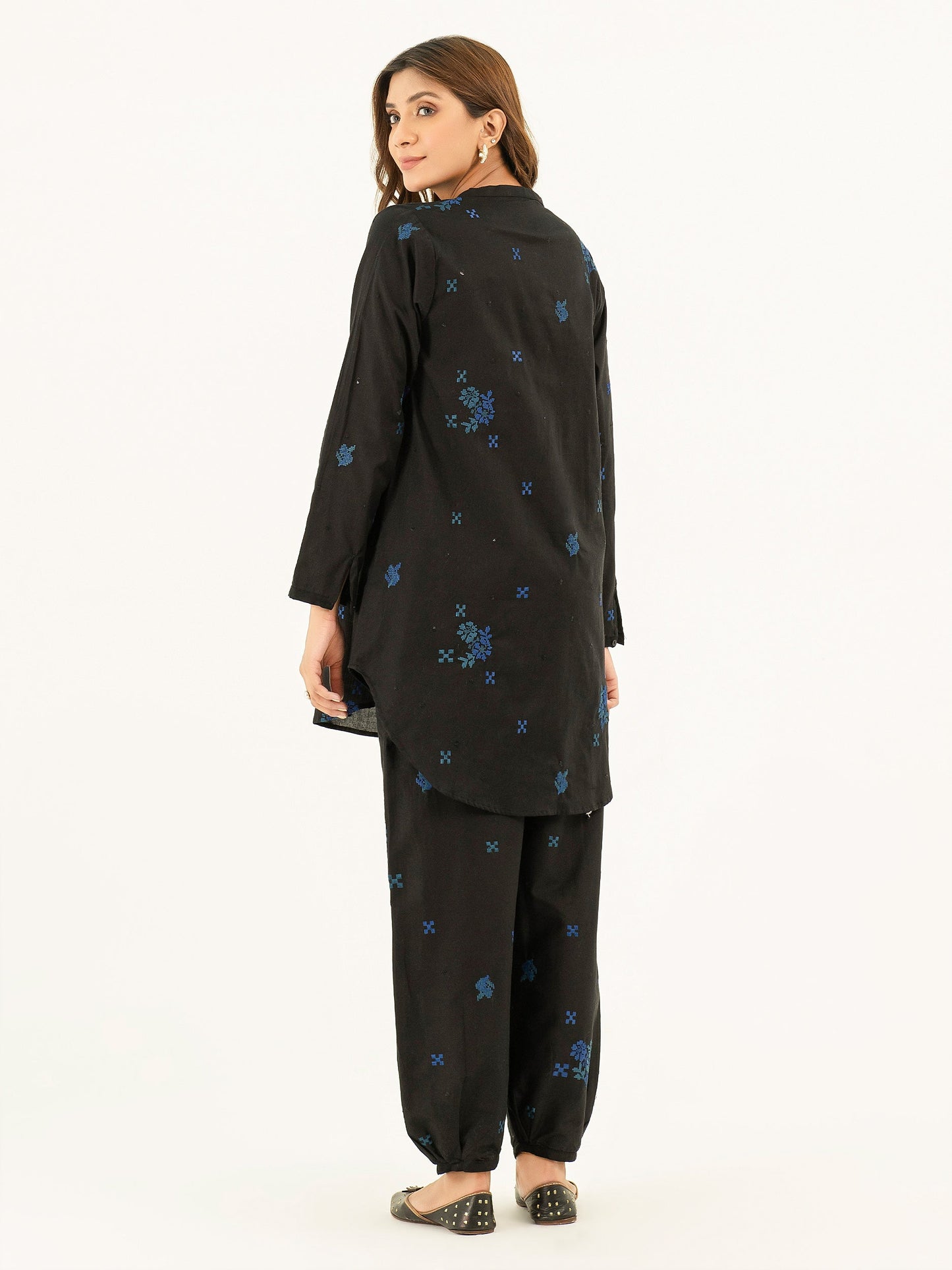 2 Piece Winter Cotton Suit-Embroidered (Pret)