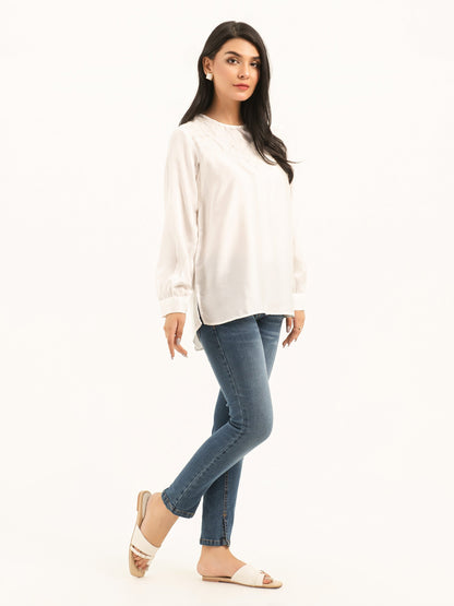 Limelight - Embroidered Silk Top