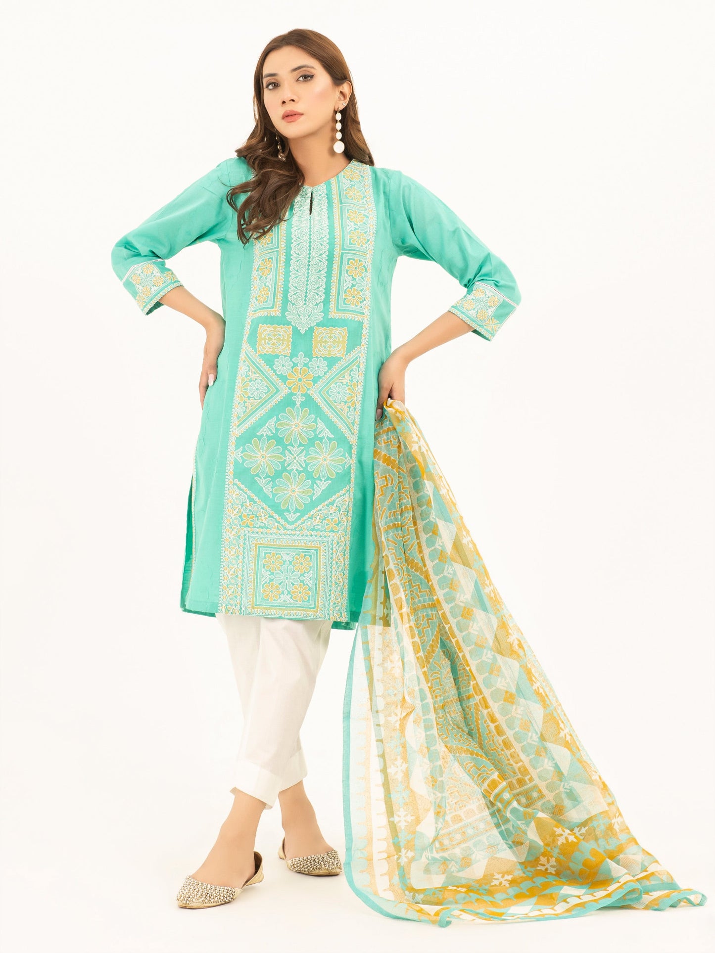 Limelight - 2 Piece Jacquard Suit-Embroidered (Pret)