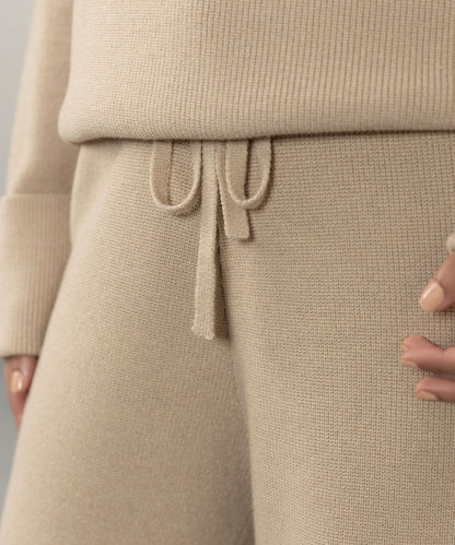 Sapphire - Ribbed Knit Long Trousers