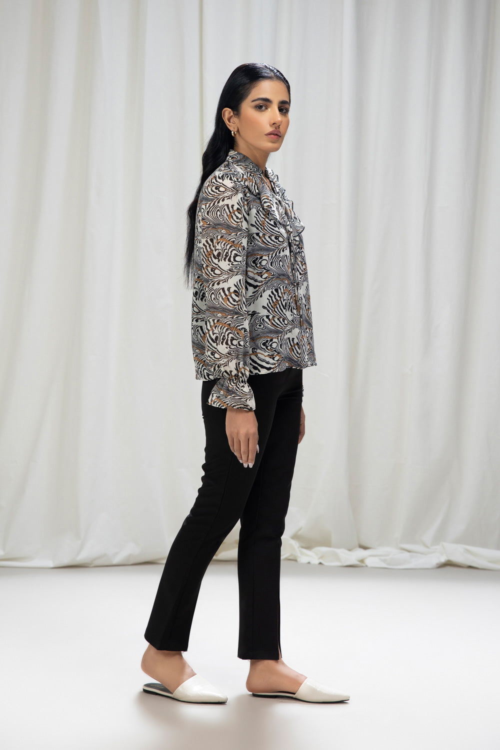 Printed Chiffon Blouse