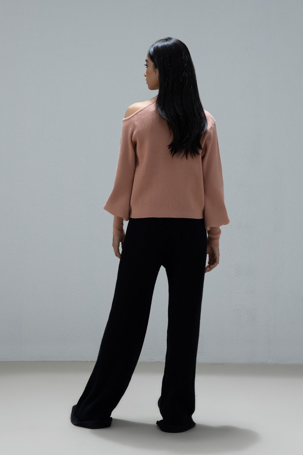 Asymmetric Cut-out Knit Sweater