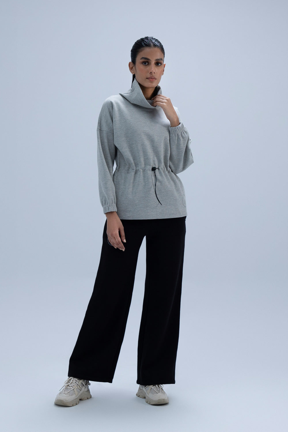 Sweatshirt with Adjustable Waist