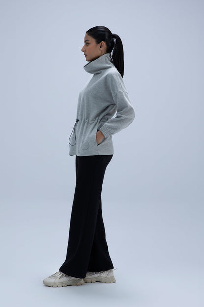 Sweatshirt with Adjustable Waist