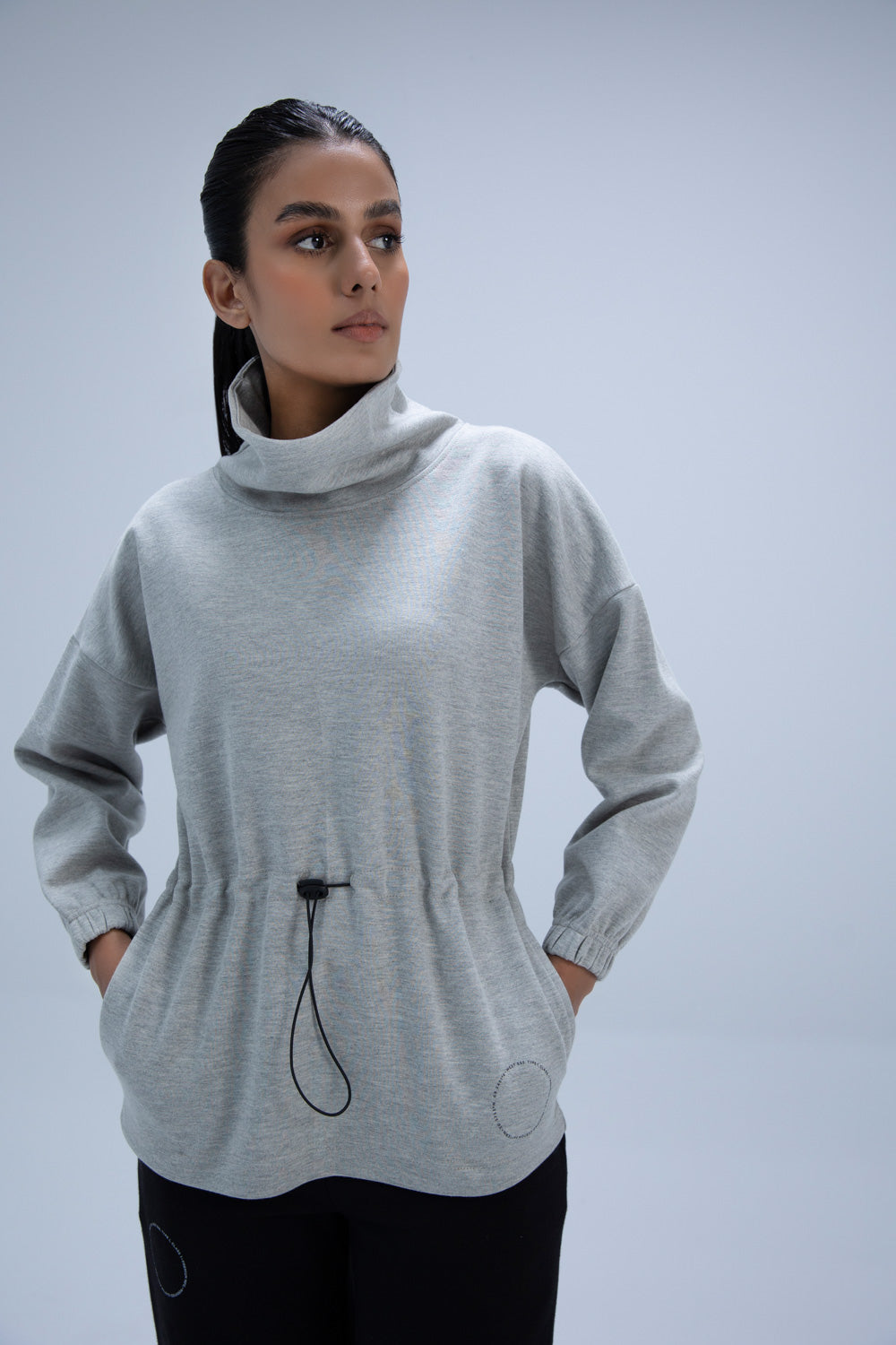 Sweatshirt with Adjustable Waist