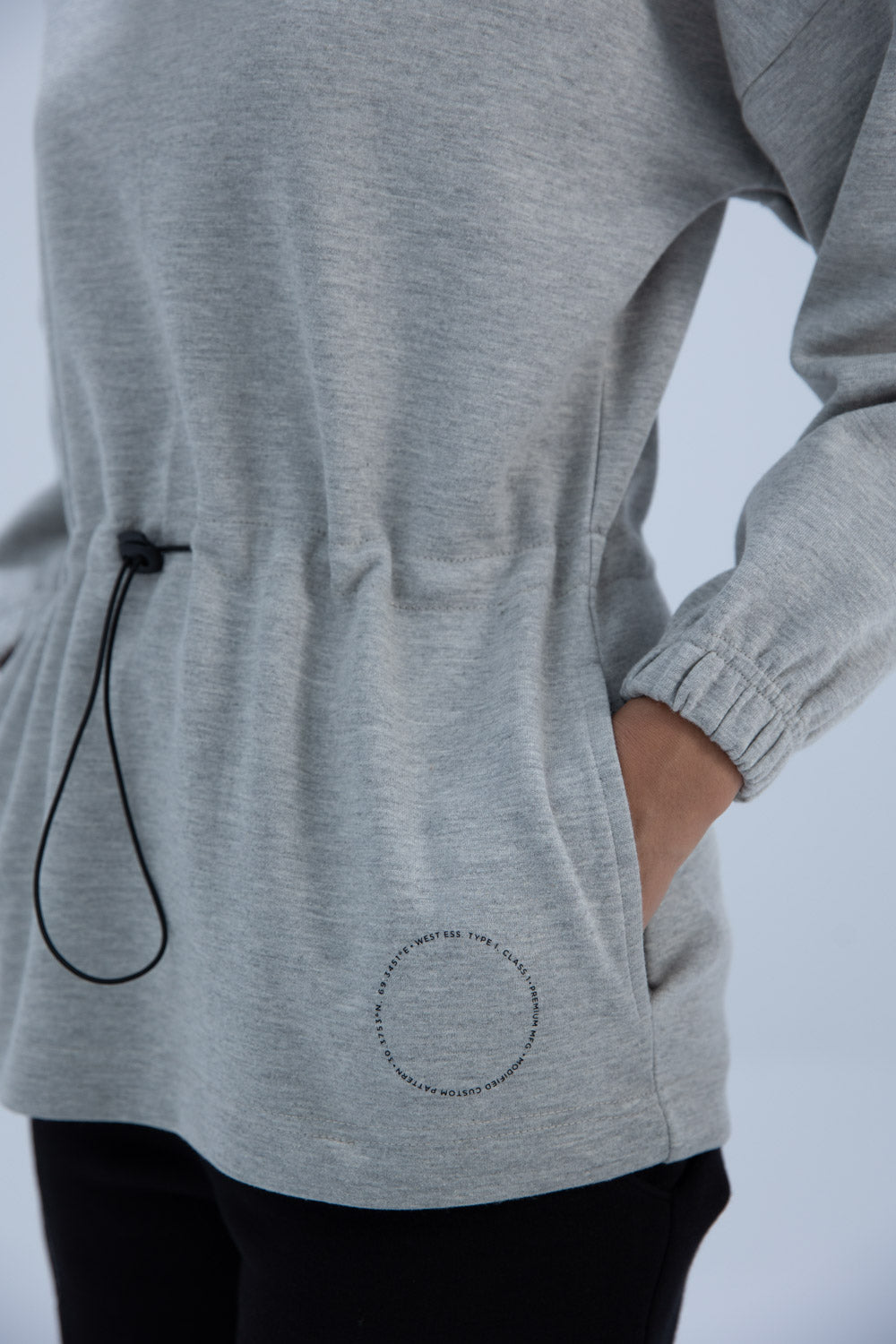 Sweatshirt with Adjustable Waist