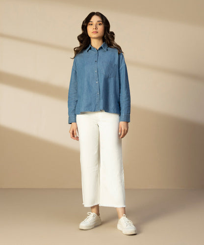 Denim Button Through Shirt