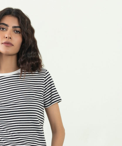 Sapphire - Yarn Dyed Striped T-Shirt