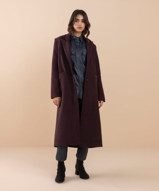 Sapphire - Peak Lapel Long Coat