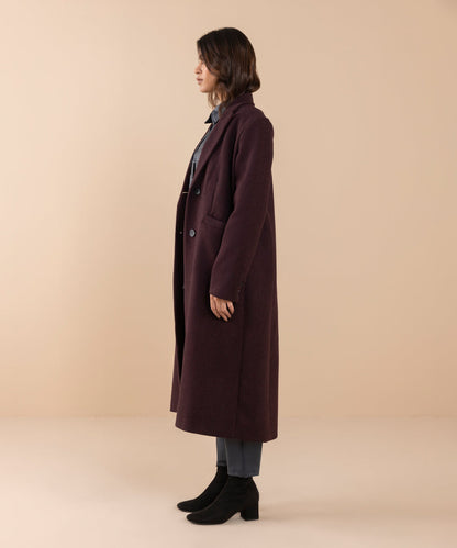 Sapphire - Peak Lapel Long Coat