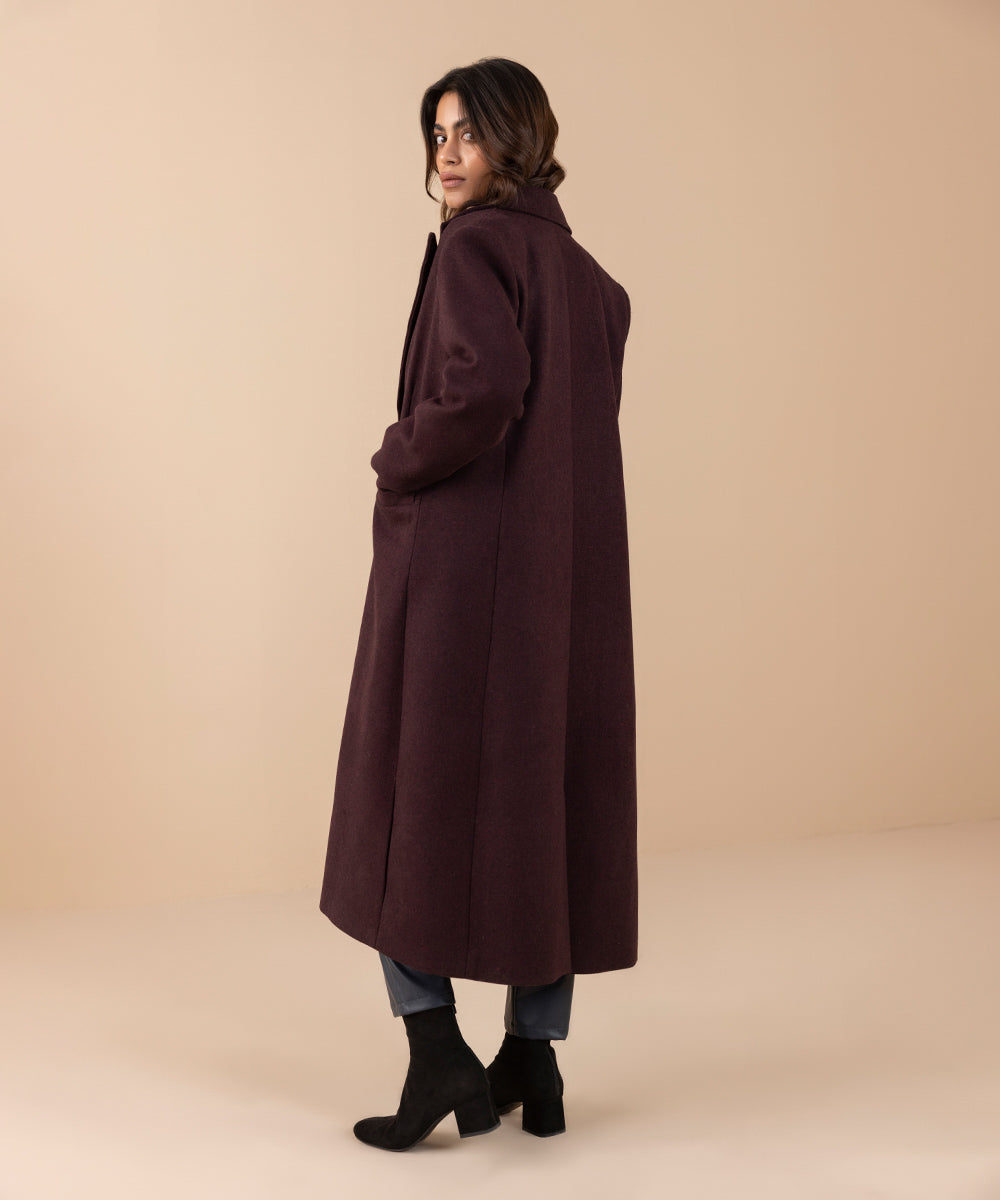 Sapphire - Peak Lapel Long Coat