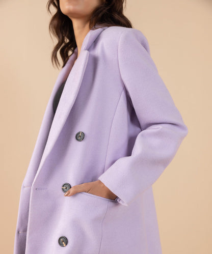 Sapphire - Double-breasted Slim Fit Coat