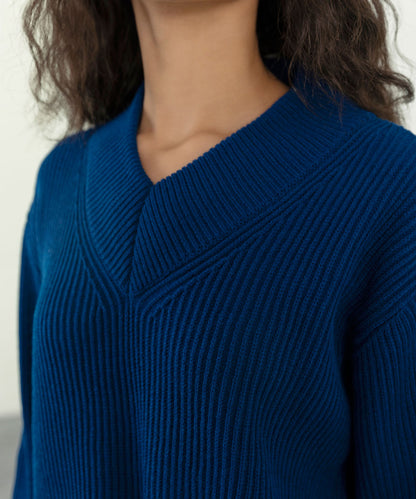 Sapphire - V-Neck Knit Sweater