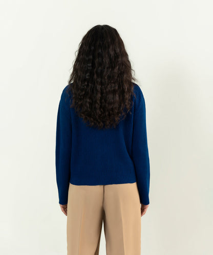 Sapphire - V-Neck Knit Sweater