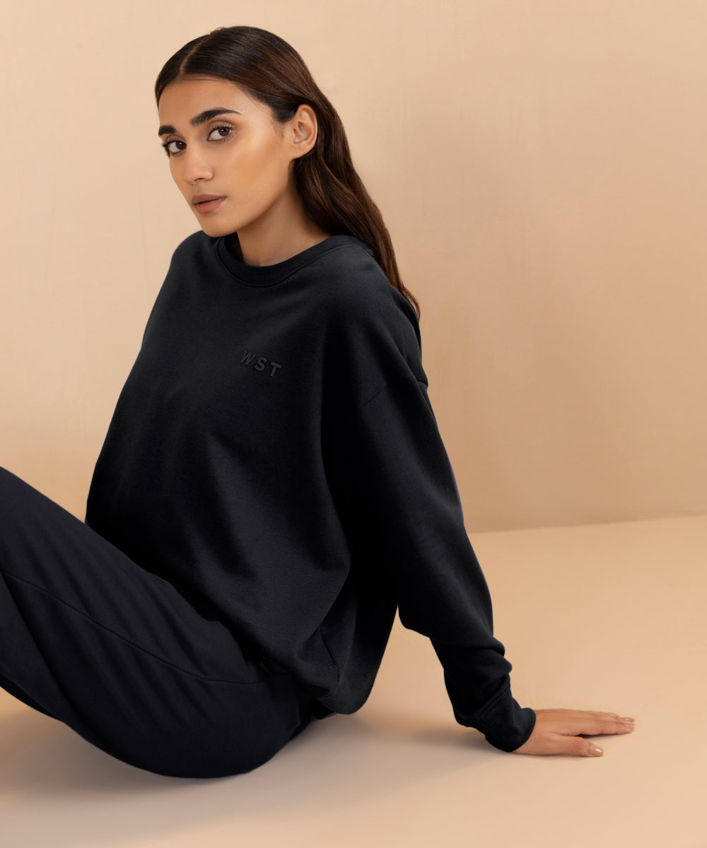 Sapphire - Fleece Back Oversized Sweatshirt