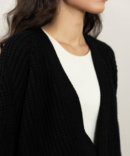 Sapphire - Chunky Rib Knit Cardigan