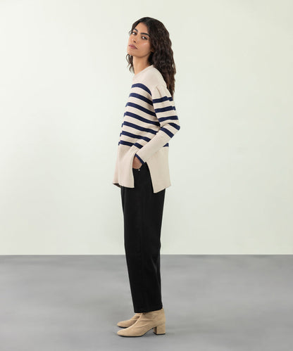 Sapphire - Oversized Striped Sweater