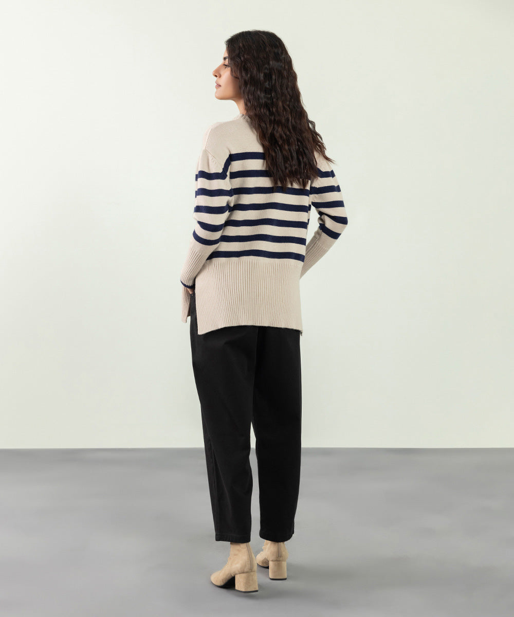 Sapphire - Oversized Striped Sweater