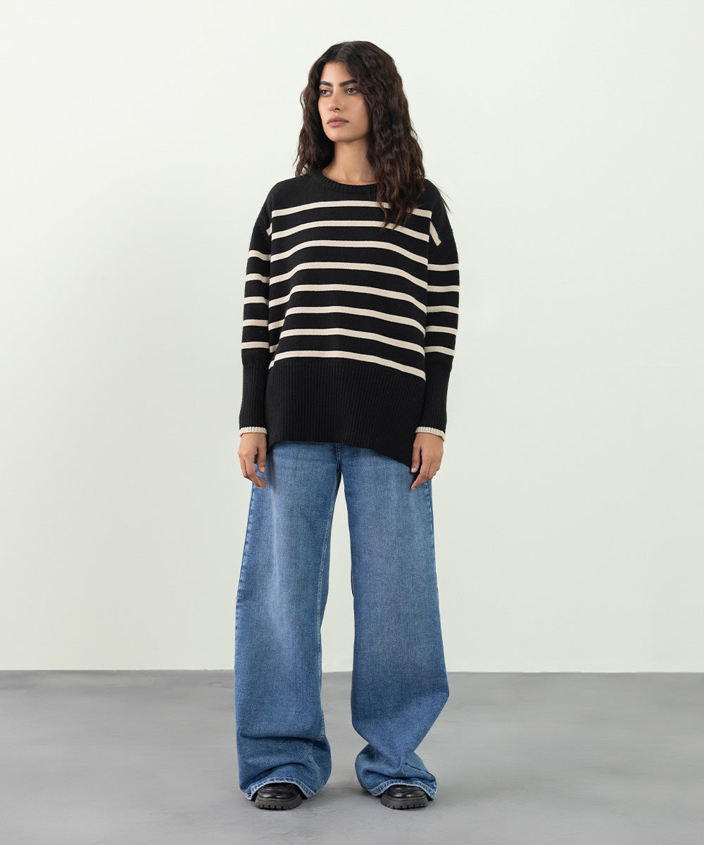 Sapphire - Oversized Striped Sweater