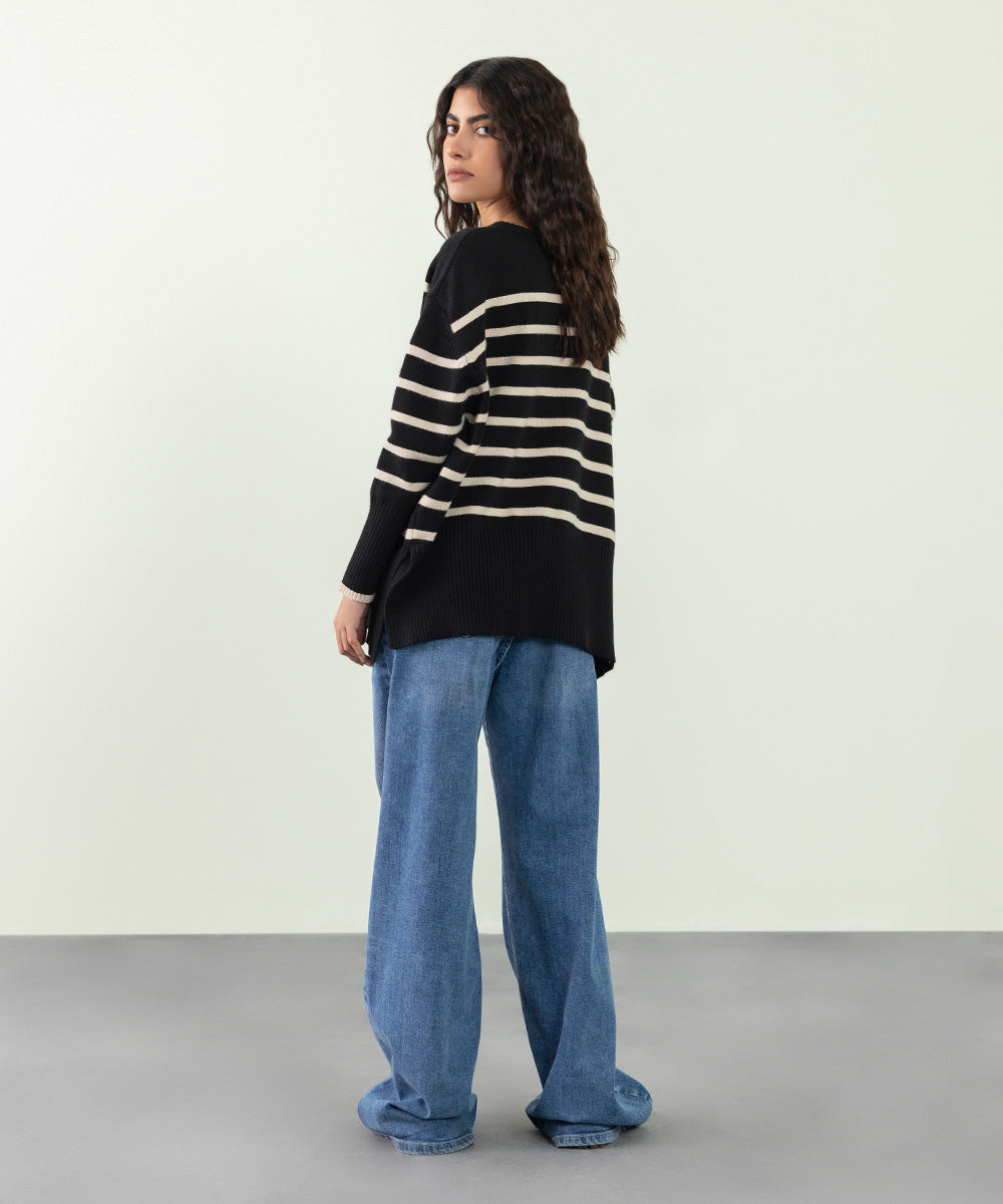 Sapphire - Oversized Striped Sweater