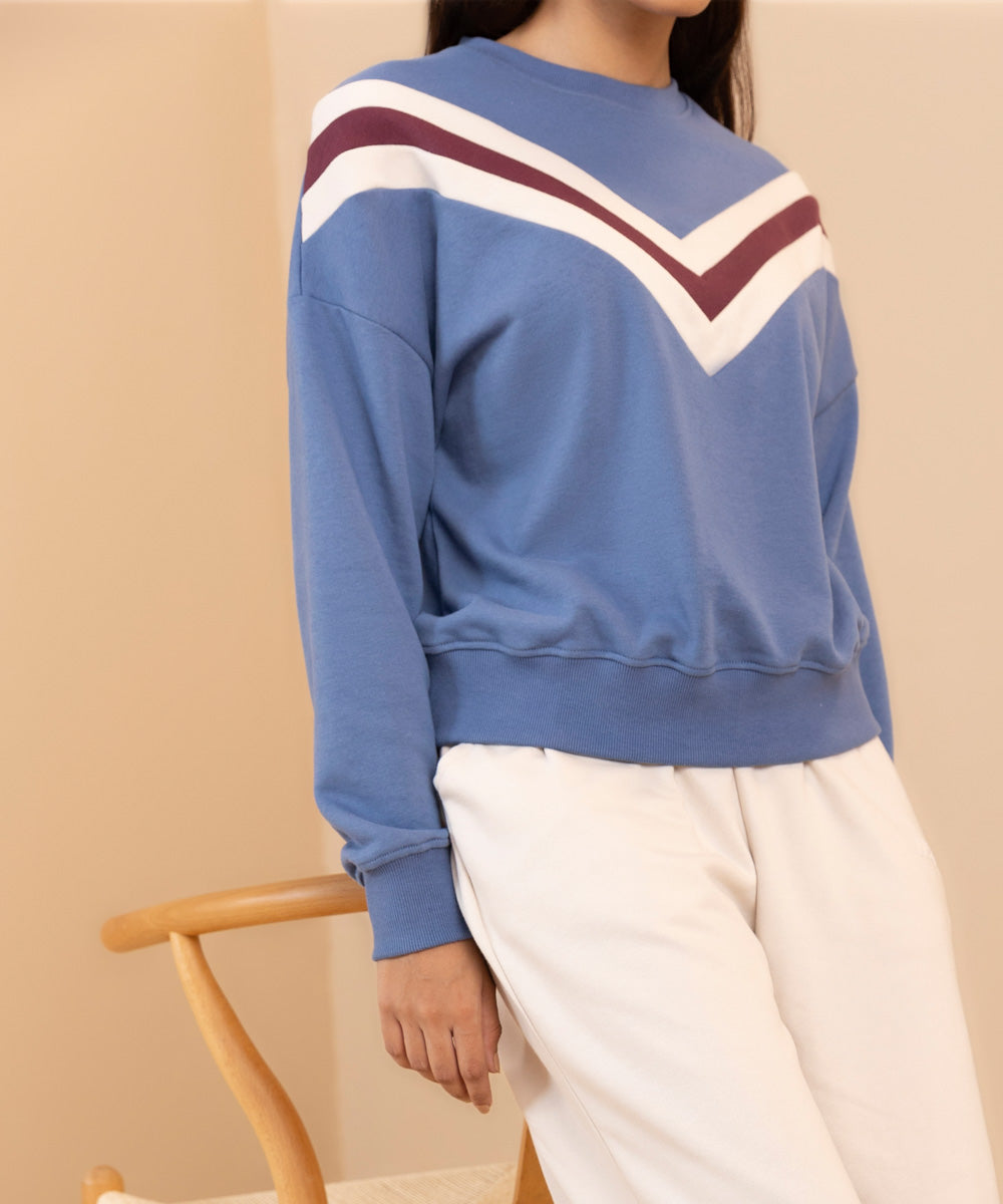 Sapphire - Color Blocked Sweatshirt