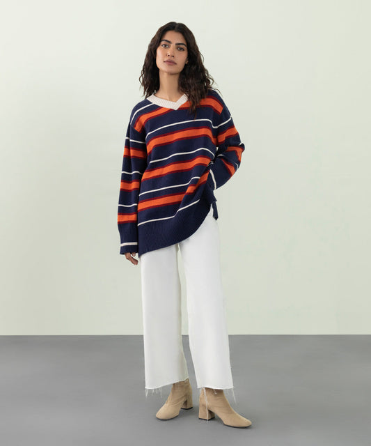 Sapphire - Striped Knit Sweater