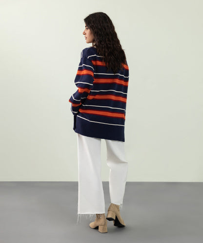 Sapphire - Striped Knit Sweater