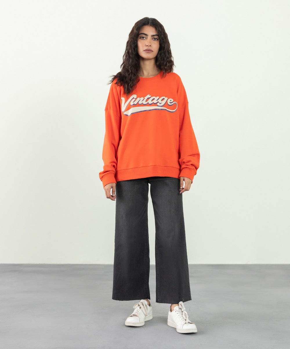 Sapphire - Oversized Sweatshirt With Graphic Print