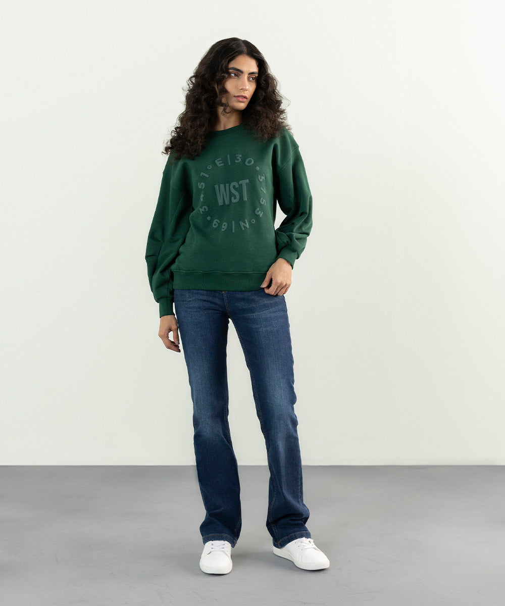 Sapphire - Oversized Sweatshirt With Garphic