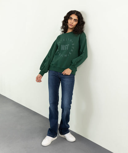 Sapphire - Oversized Sweatshirt With Garphic