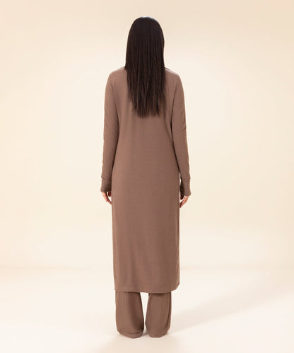 Sapphire - Ribbed Slim-Fit Cardigan With Buttons