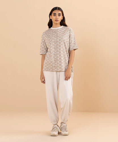 Sapphire - Short Sleeve T-Shirt With Overall Print