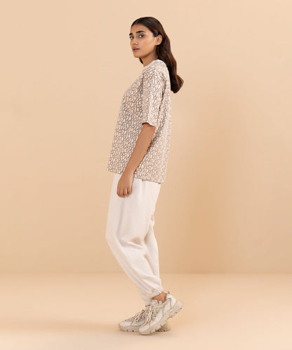 Sapphire - Short Sleeve T-Shirt With Overall Print