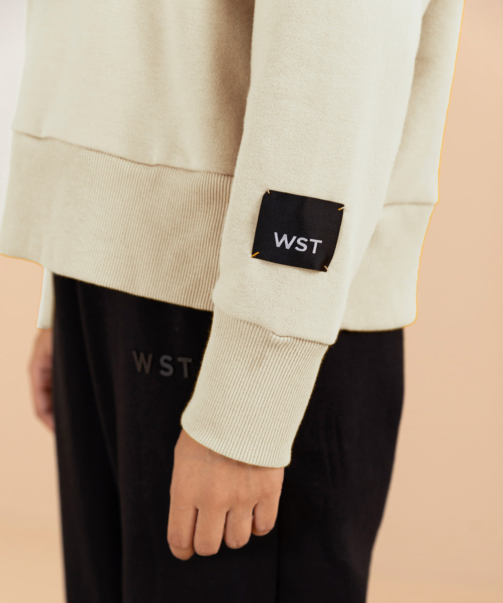 Sapphire - Loose Fit Cropped Sweatshirt