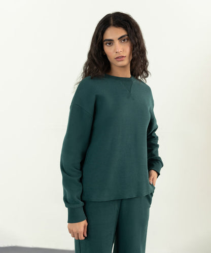 Sapphire - Ribbed Sweatshirt
