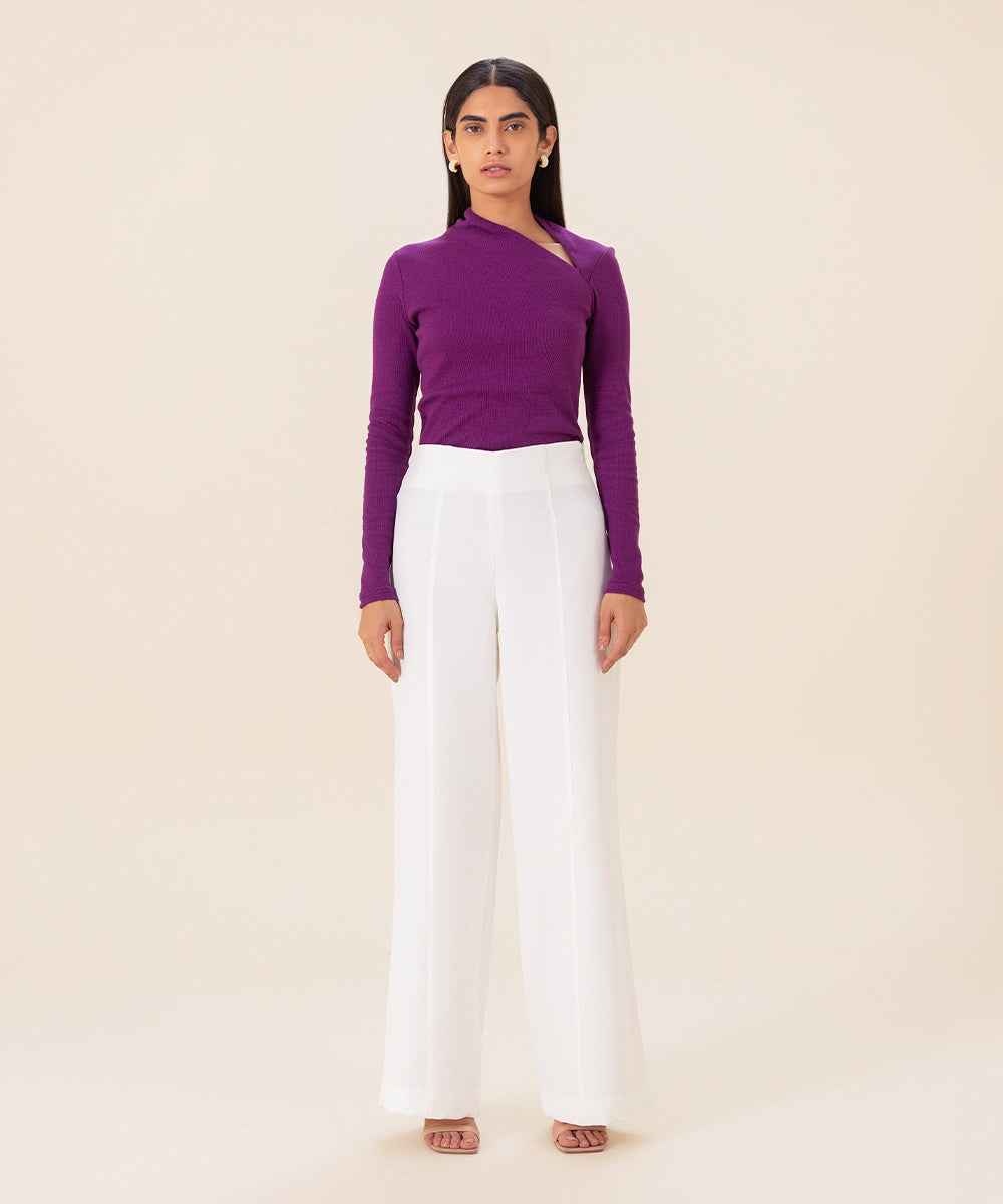 Sapphire - Asymmetric Ribbed Top