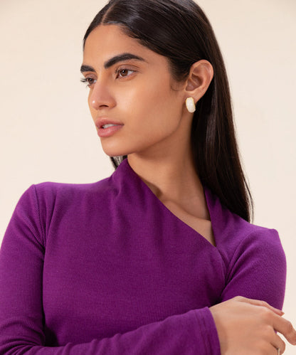 Sapphire - Asymmetric Ribbed Top