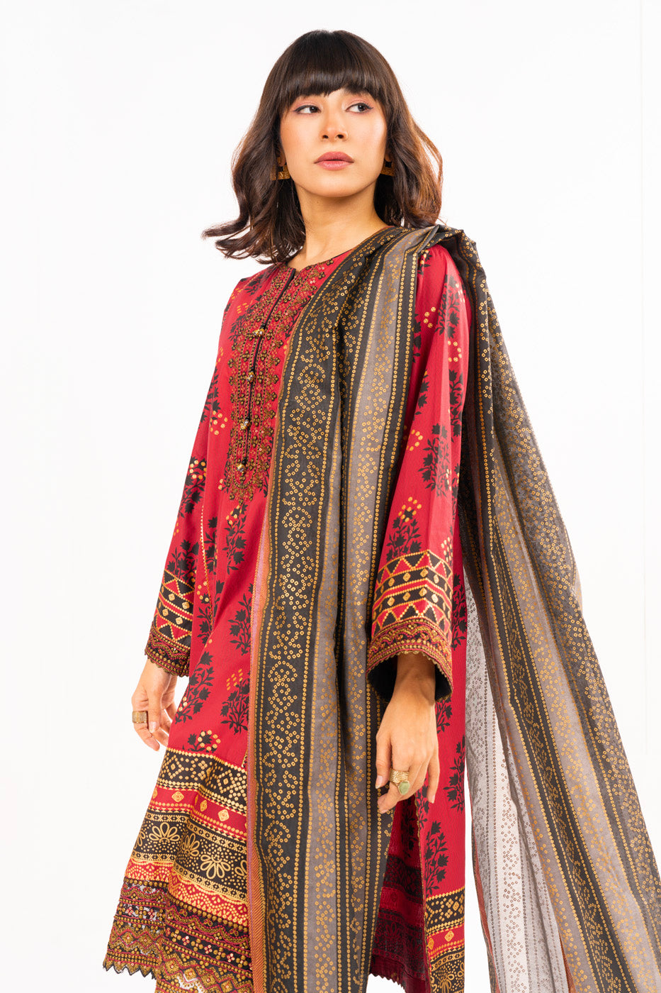 2 Pc Printed Cambric Outfit