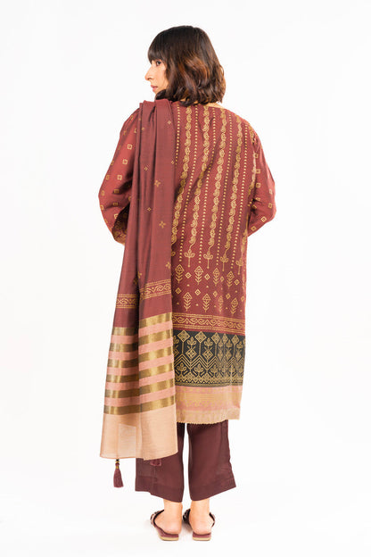 3 Pc Embroidered Yarn Dyed Outfit