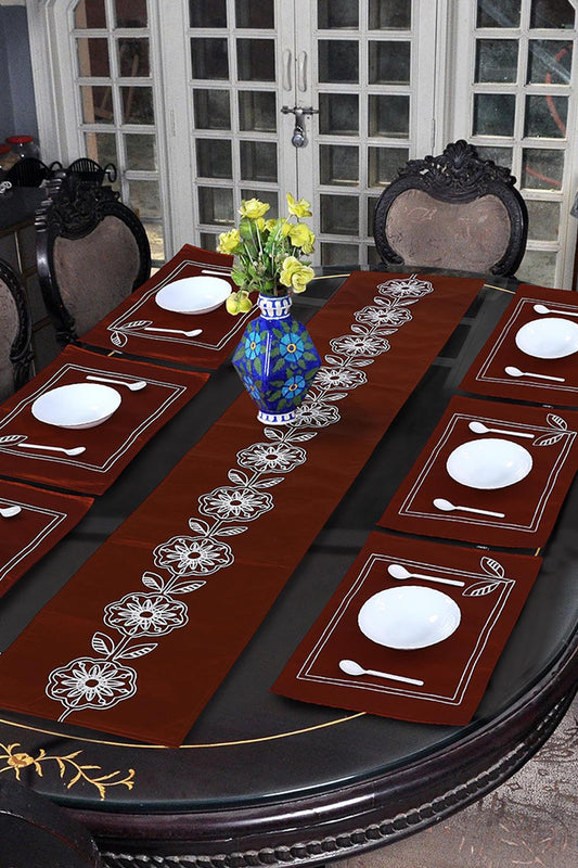Nishat Linen - Wild Flower Table Runner Set 5PC