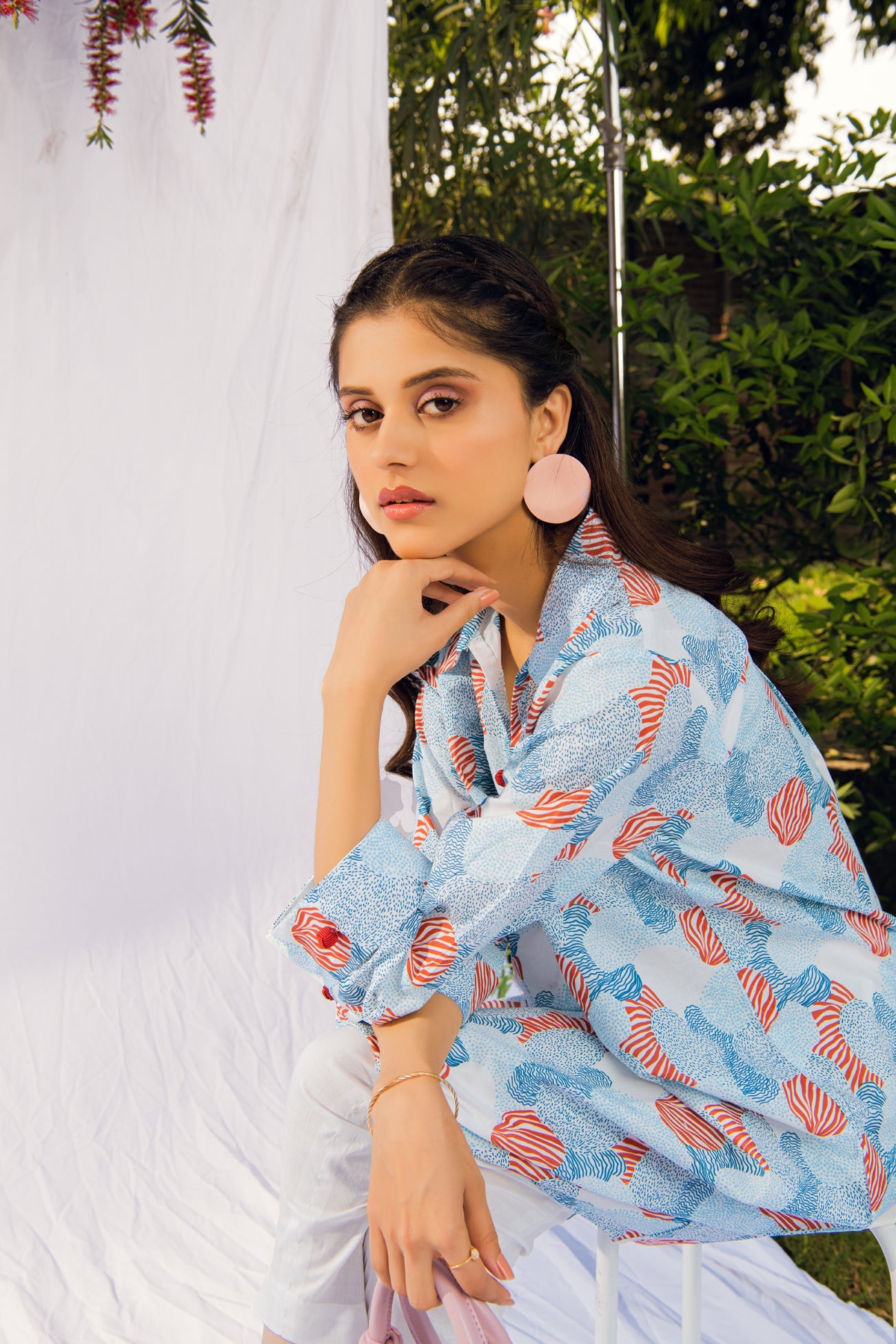 BTW - PRINTED COLLAR KURTA